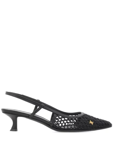 Pantofi cu toc Ferragamo cu aplicații slingback negru