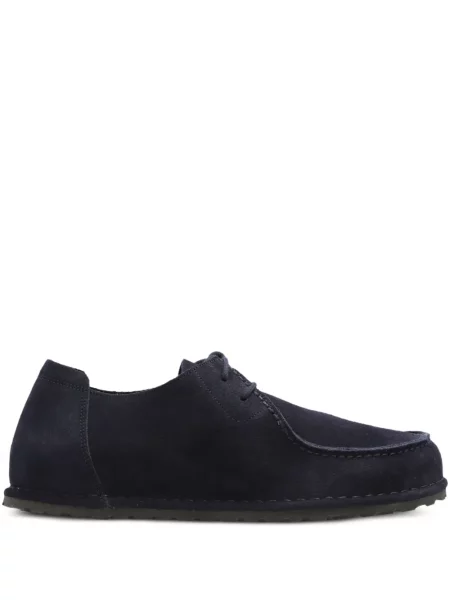 Pantofi loafer Birkenstock cu șireturi din piele de căprioară albastru
