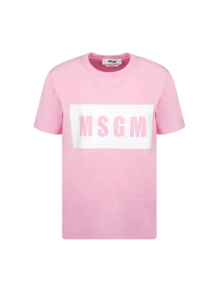 Koszulka Msgm z logo różowa