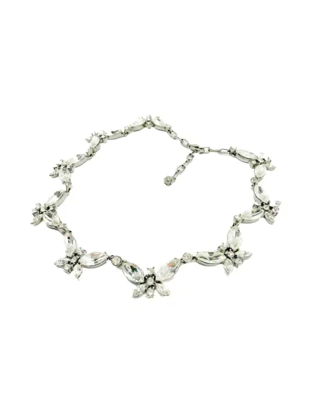Vėrinys Jennifer Gibson Jewellery su kristalais sidabrinė