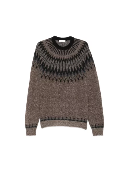 Sweter Roberto Collina wełniany brązowy