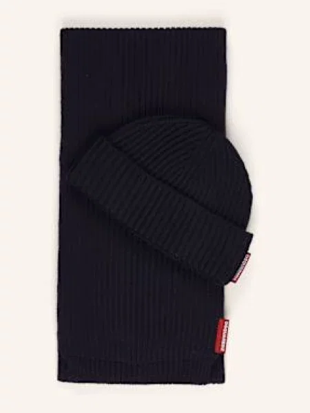 Sada: Šála A Čepice V Dárkovém Balení tmavě modrá