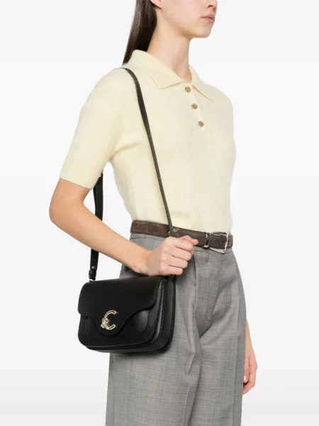 Body Coccinelle din piele negru