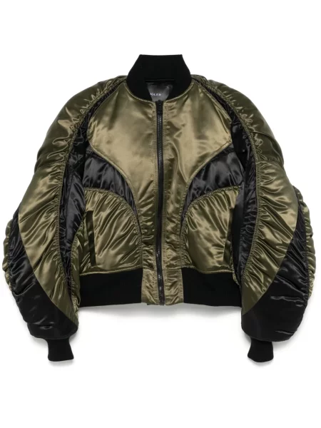 Geacă bomber Mugler din satin verde