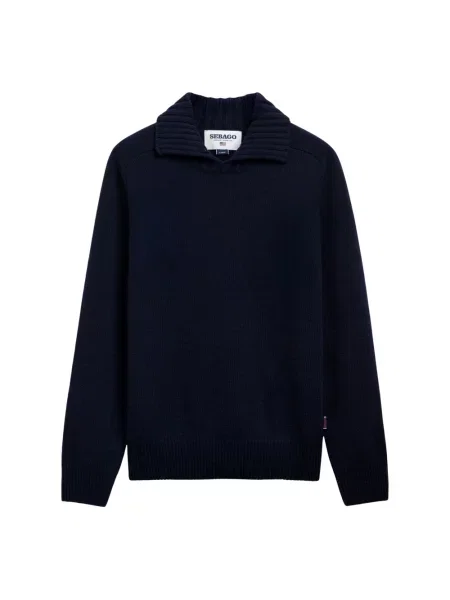 Sweter Sebago wełniany niebieski