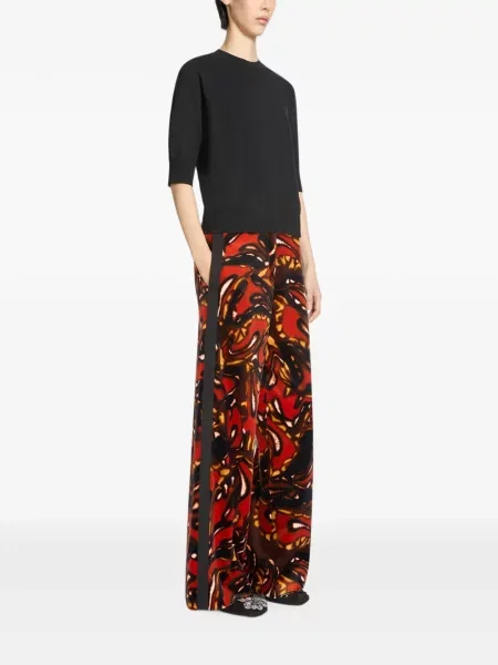 Pantaloni Dries Van Noten roșu