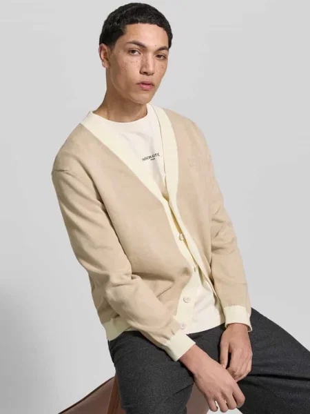 Kardigan z czystej bawełny Maison Kitsune beżowy