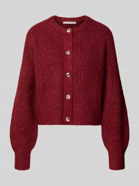 Kardigan o kroju regular fit w dzianinowej optyce Christian Berg Woman Selection