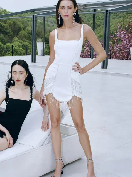 Sukienka koktajlowa Trendyol biała