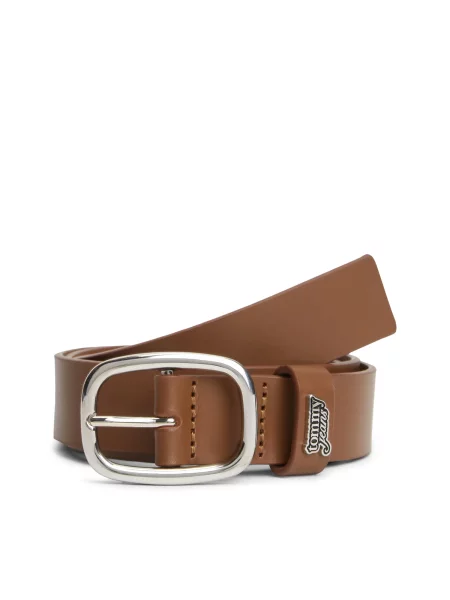 Curea Tommy Jeans Tjw Oval Buckle maro