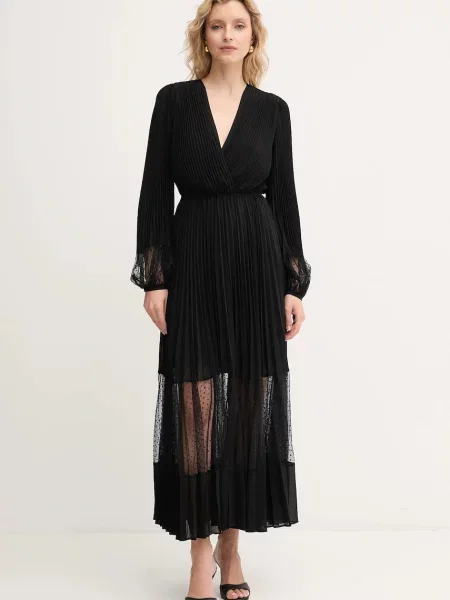 Twinset sukienka maxi rozkloszowana czarny