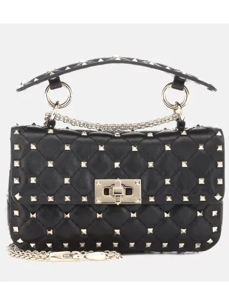 Geantă Valentino Garavani din piele negru