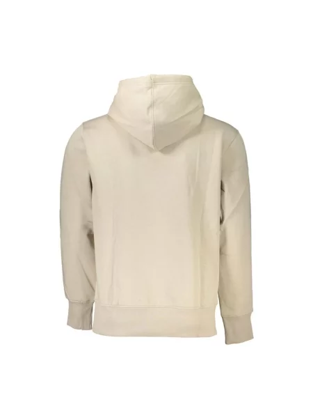 Bluza z kapturem Calvin Klein z kapturem polarowa beżowa