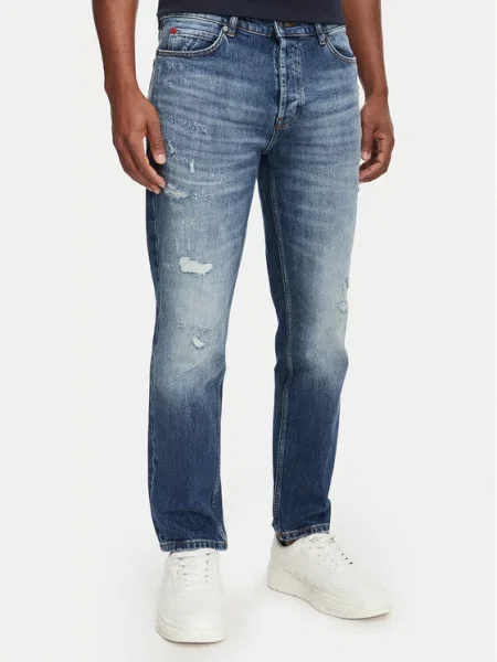 HUGO Blugi Tapered Fit albastru