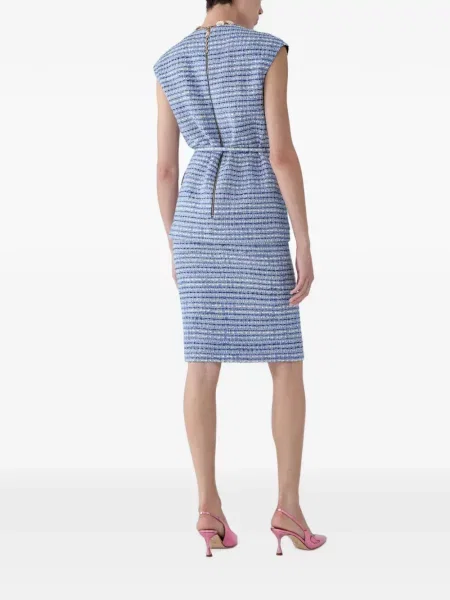 Φούστα pencil Carolina Herrera tweed μπλε