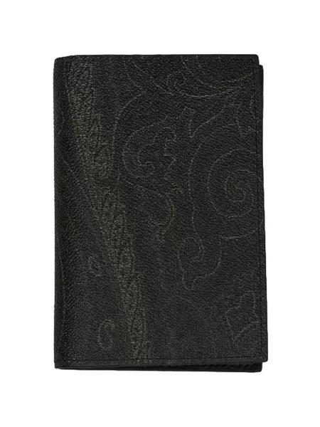 Portofel Etro cu imagine cu model paisley negru