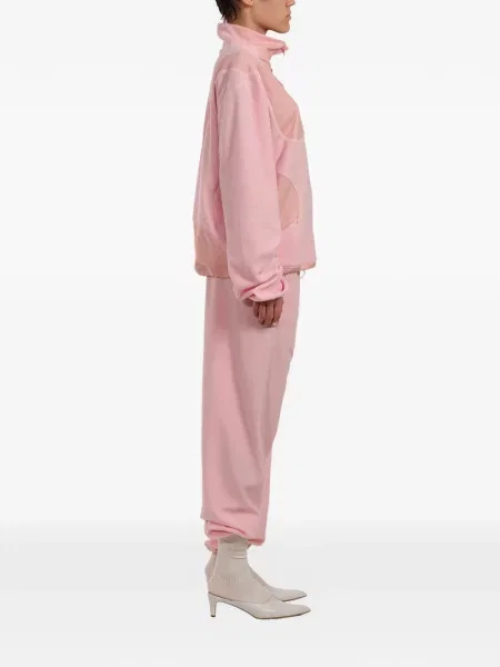 Hlače Natasha Zinko s vezom ružičasta