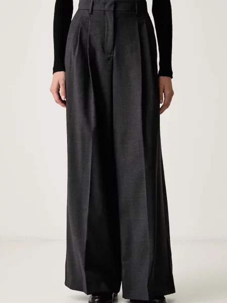 Weekend Max Mara pantaloni pentru femei din lână WKDADELFI gri