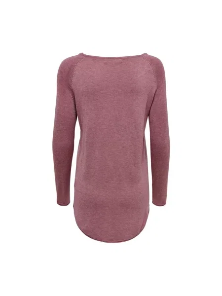 Dzianinowy sweter Only różowy