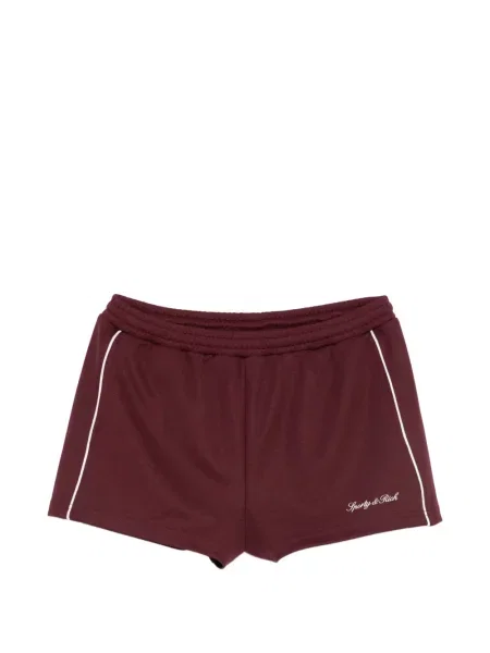 Pantaloni scurți Sporty & Rich alergare cu autograf roșu