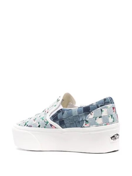 Květinové tenisky Vans modré