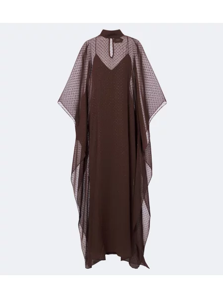 Rochie Taller Marmo de mătase maro