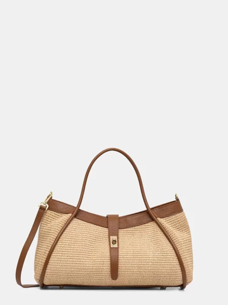 Answear.LAB geantă shopper pentru femei împletită maro