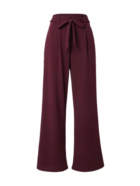 VILA Pantaloni VIHILDA vin roșu
