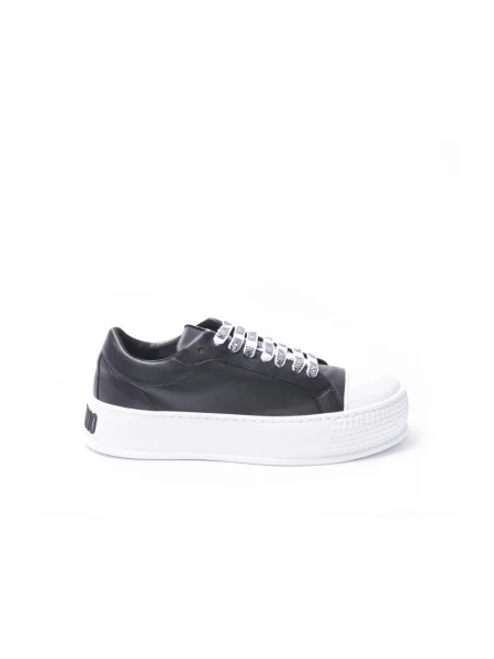 Sneakersy Moschino skórzane czarne