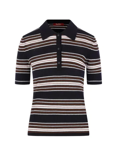 Pulover Max Mara cu dungi albastru