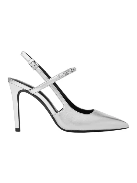 Czółenka Michael Kors skórzana szara