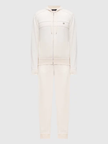 Спортивний костюм з льону і шовку Stefano Ricci бежевий