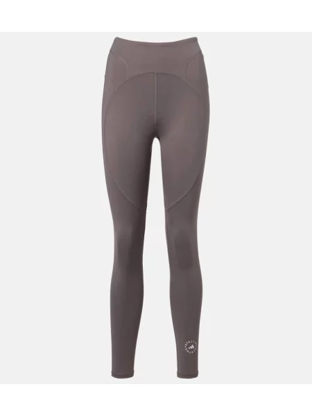 Leggings Adidas By Stella Mccartney cu talie înaltă gri
