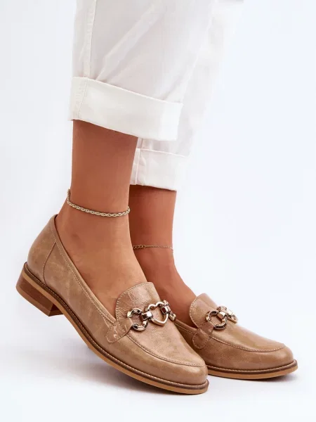 Usnjene loaferke Laura Messi rjava