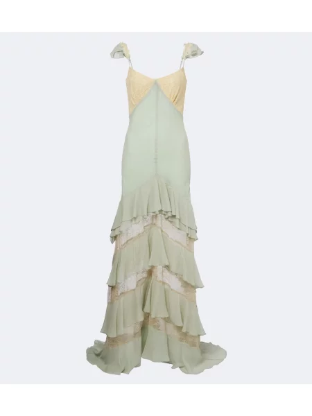 Rochie De La Vali din dantelă verde