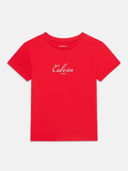 Calvin Klein Jeans Tricou roșu alb