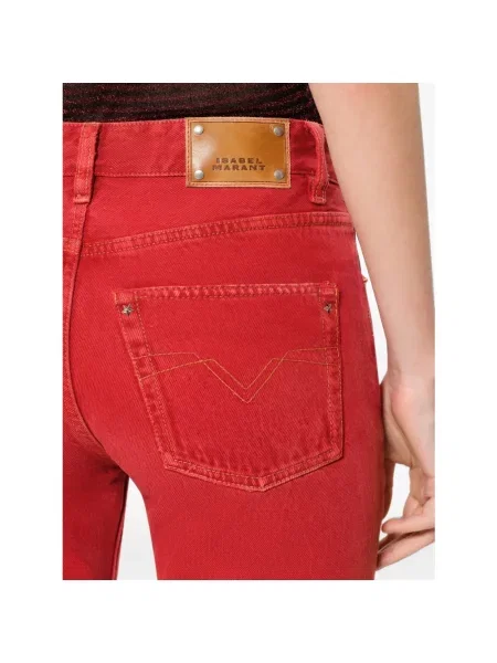 Jeansy Isabel Marant czerwone