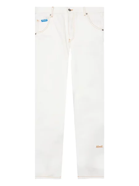 Pantaloni Advisory Board Crystals cu autograf alb