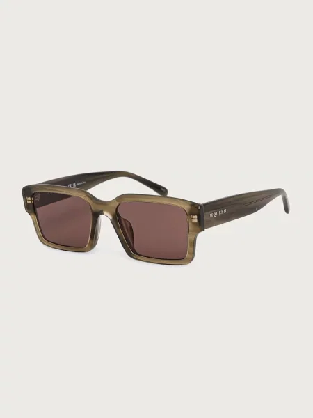 Alexander McQueen okulary przeciwsłoneczne kwadratowe brązowe