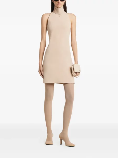 Rochie mini Courreges fără mâneci cu gât halter de costum