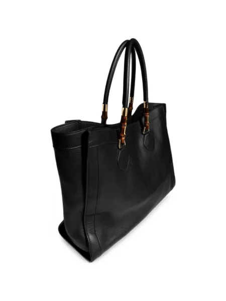 Geantă shopper Gucci din bambus negru