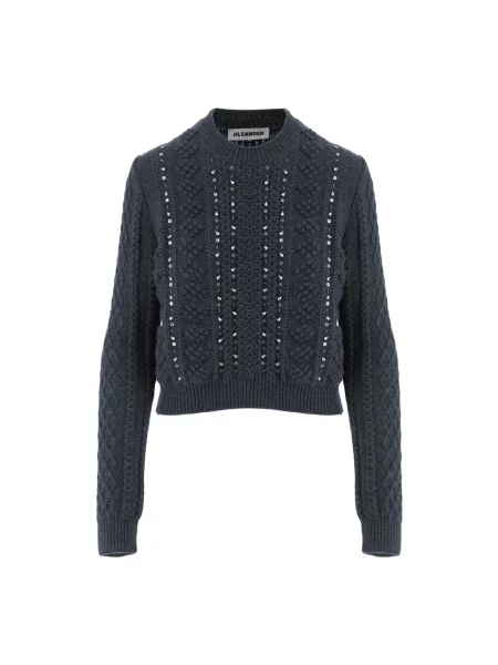 Sweter Jil Sander wełniany niebieski