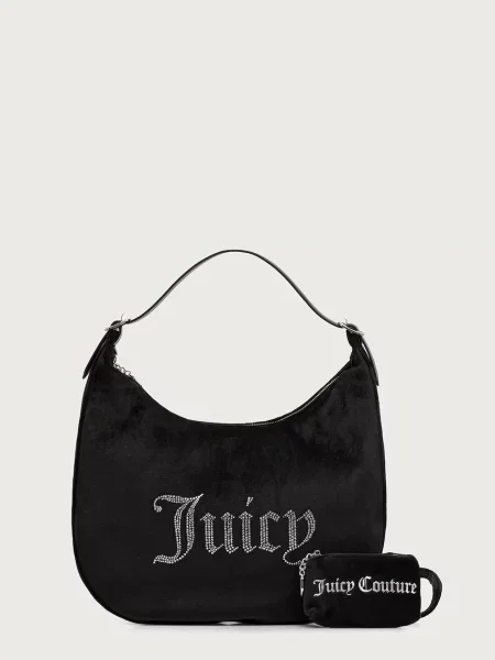 Juicy Couture Geantă de umăr Kimberley / argintiu negru