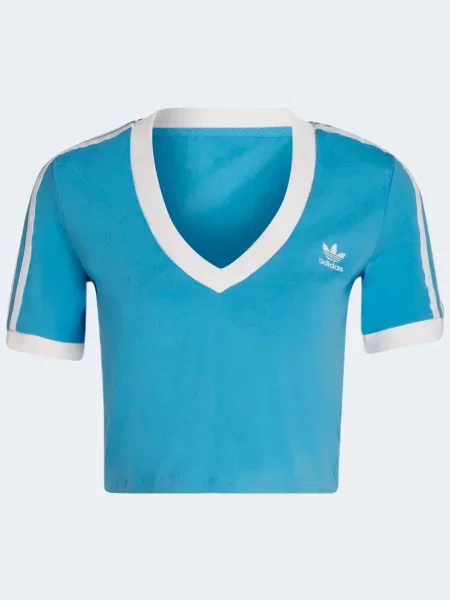 Koszulka Adidas o krotszym kroju z krótkim rękawem biała