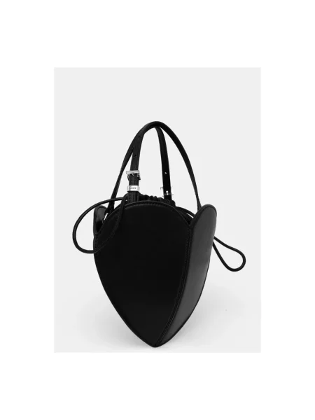Rotate LEATHER HEART torebka crossbody skórzana czarna