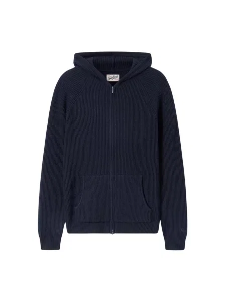 Bluza rozpinana Mc2 Saint Barth wełniana niebieska