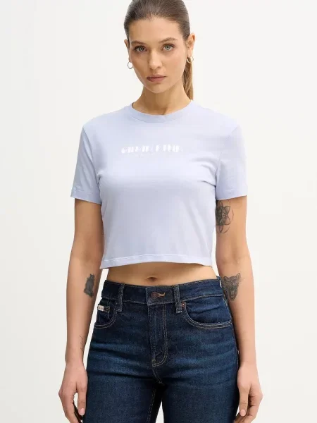 Kratka majica Calvin Klein Jeans modra