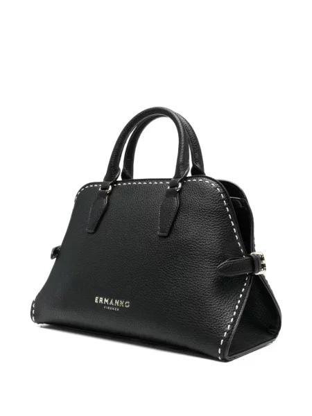 Mała torba Ermanno Firenze skórzana z autografem czarna