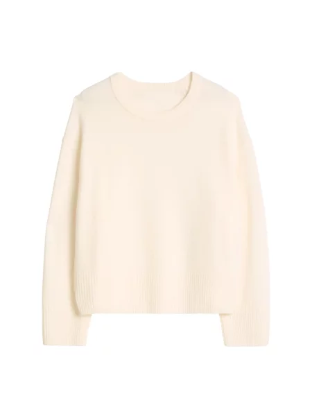 Sweter Marc O'polo wełniany z długim rękawem biały