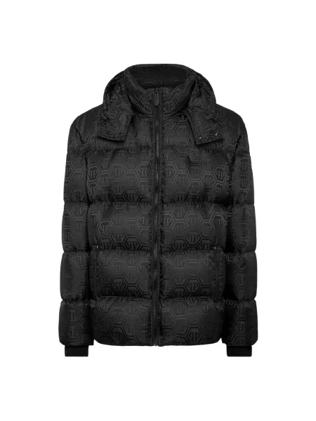 Kurtka bomber Philipp Plein żakardowy czarny
